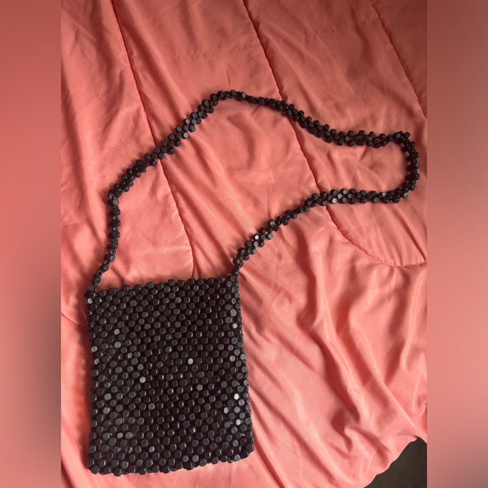 Black beaded bag NEW